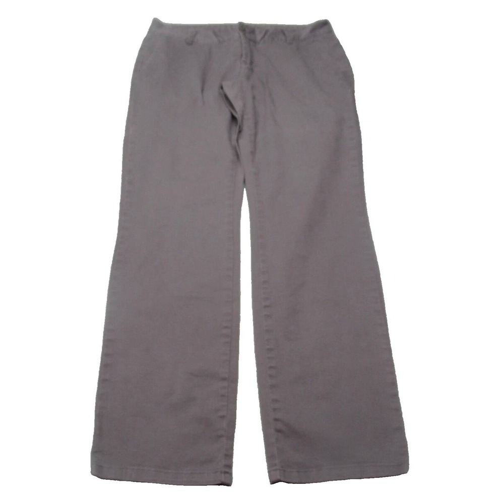 Prana Pants Womens 8 Gray Zip Fly Straight Casual Khakis Hiking Outdoors 32x27